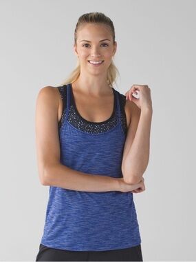 Lululemon Tough It Out Tank
Heathered Sapphire Blue